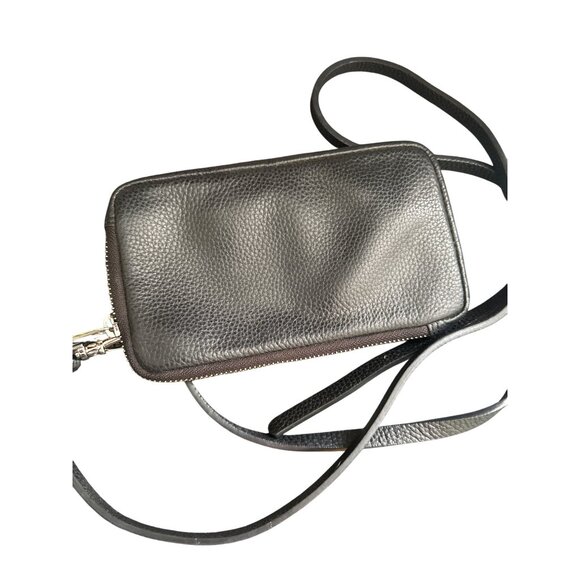 Bandolier Black Leather Crossbody Phone Case Wallet With Strap - Picture 2 of 2